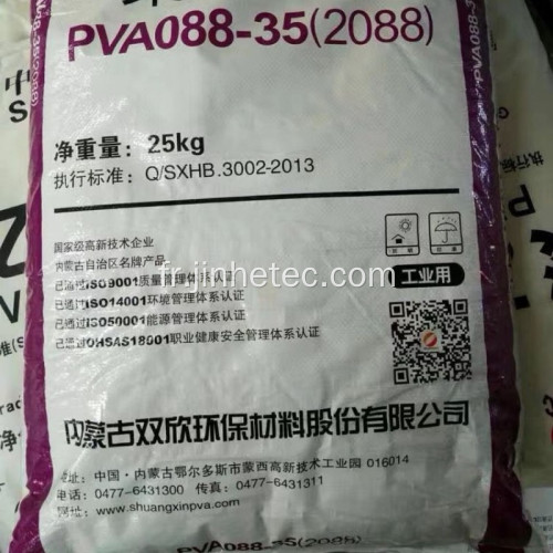 Résine PVA alcool polyvinylique Shuangxin
